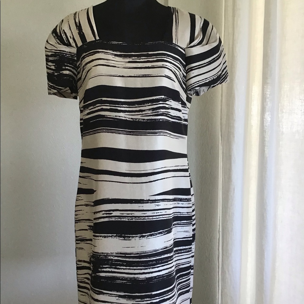 Banana republic silk puff sleeve dress NWOT